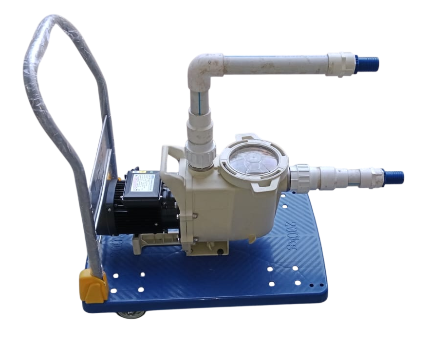 Trolley mounted suction pump